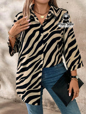 Camisa Social de Botões Estampa de Zebra Camisa Social de Botões Estampa de Zebra