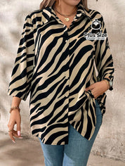 Camisa Social de Botões Estampa de Zebra Camisa Social de Botões Estampa de Zebra