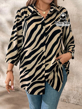 Camisa Social de Botões Estampa de Zebra Camisa Social de Botões Estampa de Zebra
