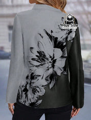 Camisa Social Estampa Floral Plus Size