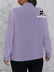 Camisa social Manga Transparente e Gola com Detalhe em Pérola Várias Cores Camisa social Manga Transparente e Gola com