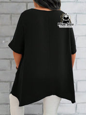 Camisas Folgadas De Manga Curta E Bolsos Duplos Extra Longa Plus Size Várias Cores Camisasfolgadas