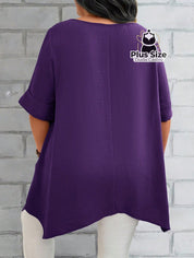 Camisas Folgadas De Manga Curta E Bolsos Duplos Extra Longa Plus Size Várias Cores Camisasfolgadas