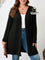 Cardigã Longo em Tricô Canelado Plus Size Várias Cores G / Preto Cardigã Longo em Tricô Canelado Plus Size Várias Cores