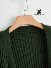 Cardigan de Tricô com Bolsos Várias Cores Plus Size Cardigan de Tricô com Bolsos Várias Cores Plus Size