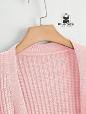 Cardigan de Tricô com Bolsos Várias Cores Plus Size Cardigan de Tricô com Bolsos Várias Cores Plus Size