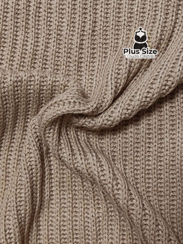 Cardigan de Tricô com Bolsos Várias Cores Plus Size Cardigan de Tricô com Bolsos Várias Cores Plus Size