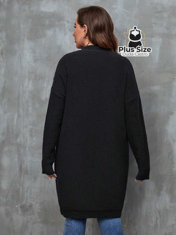 Cardigan Extra Longo Várias Cores Plus Size Cardigan Extra Longo Várias Cores Plus Size