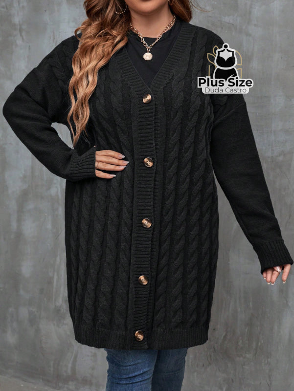 Cardigan Extra Longo Várias Cores Plus Size Cardigan Extra Longo Várias Cores Plus Size