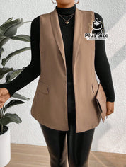 Colete Gola Xale Plus Size Jaqueta
