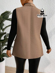 Colete Gola Xale Plus Size Jaqueta