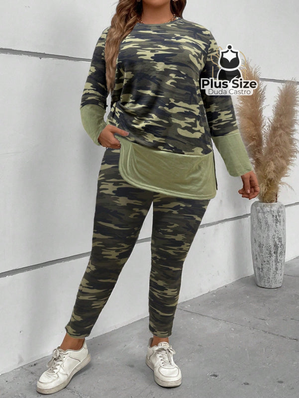 Conjunto Calça e Blusa Manga Longa Camuflagem Conjunto Calça e Blusa Manga Longa Camuflagem
