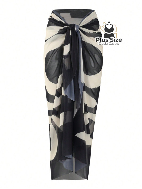 Conjunto De 3 Peças Biquíni E Pareô Plus Size Várias Estampas