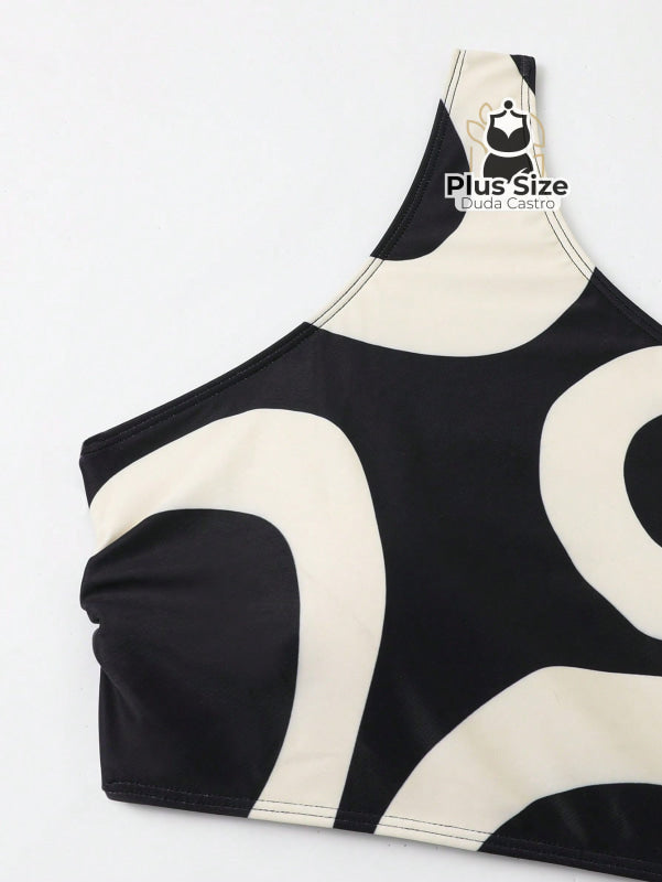 Conjunto De 3 Peças Biquíni E Pareô Plus Size Várias Estampas
