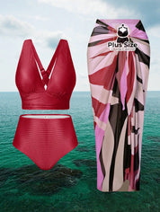 Conjunto De Biquini E Saída Praia Várias Cores Plus Size