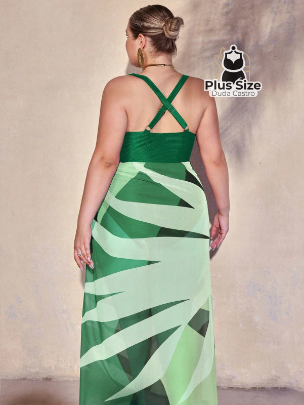 Conjunto De Biquini E Saída Praia Várias Cores Plus Size