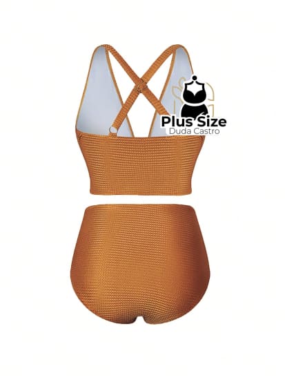 Conjunto De Biquini E Saída Praia Várias Cores Plus Size