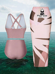 Conjunto De Biquini E Saída Praia Várias Cores Plus Size