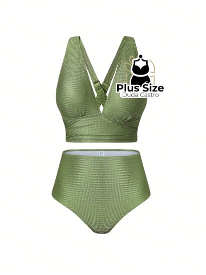 Conjunto De Biquini E Saída Praia Várias Cores Plus Size