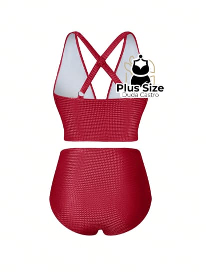 Conjunto De Biquini E Saída Praia Várias Cores Plus Size