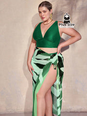 Conjunto De Biquini E Saída Praia Várias Cores Plus Size