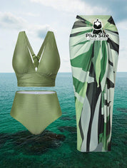 Conjunto De Biquini E Saída Praia Várias Cores Plus Size