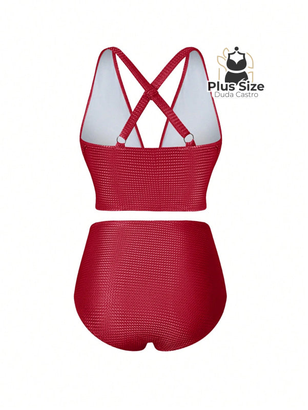 Conjunto De Biquini E Saída Praia Várias Cores Plus Size