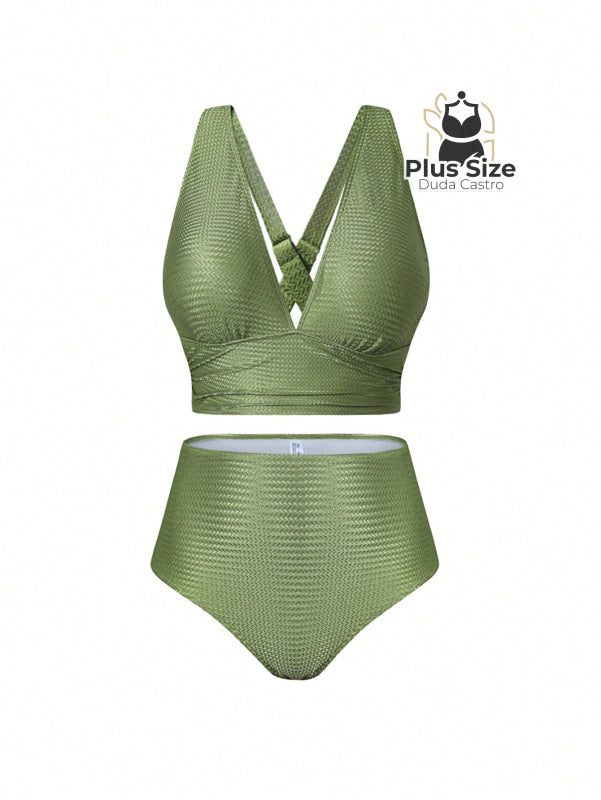 Conjunto De Biquini E Saída Praia Várias Cores Plus Size