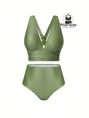 Conjunto De Biquini E Saída Praia Várias Cores Plus Size