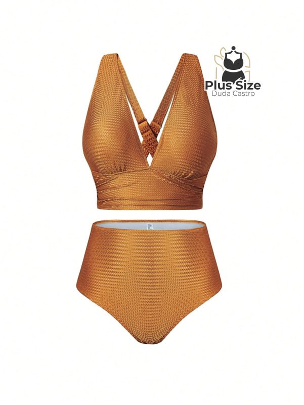 Conjunto De Biquini E Saída Praia Várias Cores Plus Size