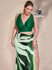 Conjunto De Biquini E Saída Praia Várias Cores Plus Size