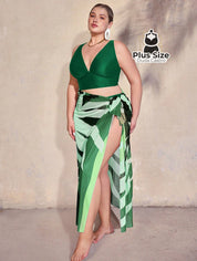 Conjunto De Biquini E Saída Praia Várias Cores Plus Size