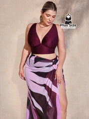 Conjunto De Biquini E Saída Praia Várias Cores Plus Size