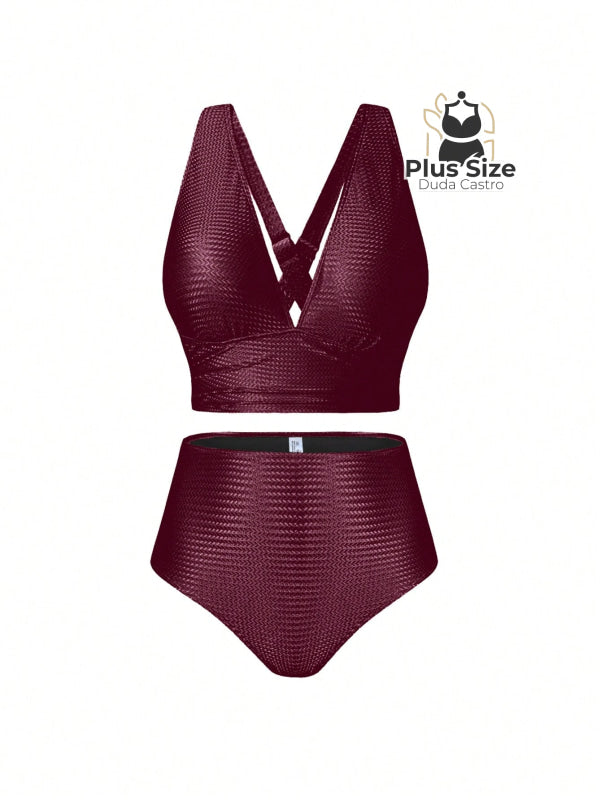 Conjunto De Biquini E Saída Praia Várias Cores Plus Size