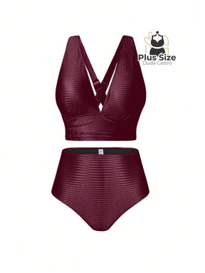 Conjunto De Biquini E Saída Praia Várias Cores Plus Size