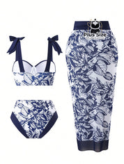 Conjunto De Biquini Meia Taça E Saída Praia