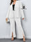 Conjunto De Calça E Blazer Social Plus Size G / Branco Conjunto