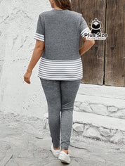 Conjunto De Legging E Blusa Várias Cores Plus Size Calça