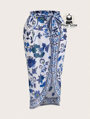Conjunto De Maiô E Pareô Plus Size