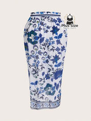 Conjunto De Maiô E Pareô Plus Size