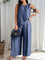Conjunto De Regata E Calça Viscose Poliamida Plus Size G / Azul