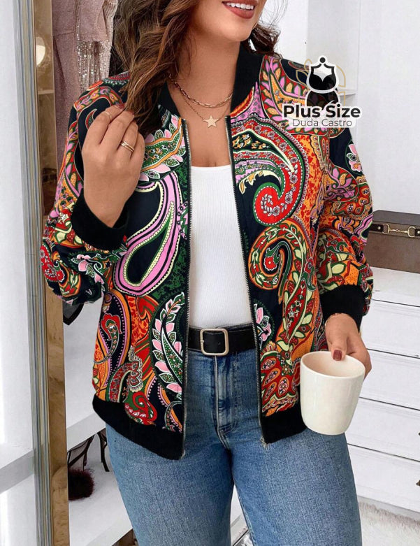 Jaqueta Vintage Plus Size Jaqueta Vintage Plus Size