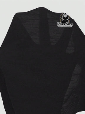Kaftan Lisa Em Poliamida E Viscose Plus Size Com Transparência Detalhe Em Renda Várias Cores