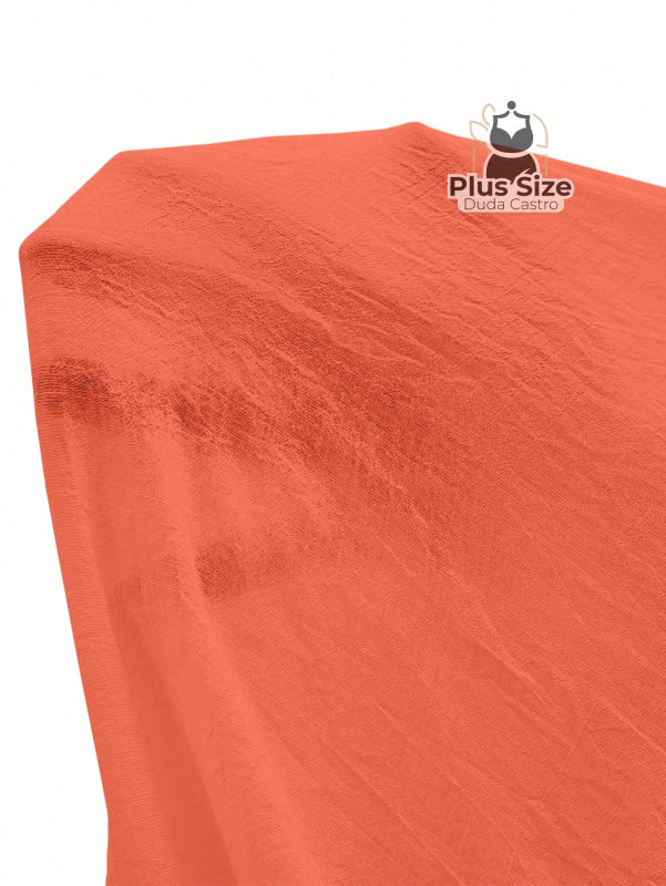 Kaftan Lisa Em Poliamida E Viscose Plus Size Com Transparência Detalhe Em Renda Várias Cores