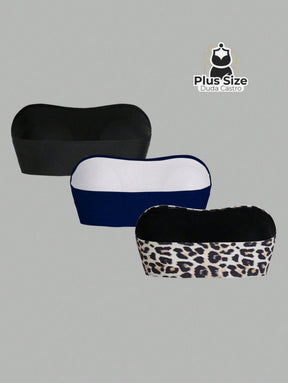 Kit com 3 top de Biquíni Tomara que Caia - Várias Cores - SÓ A PARTE SUPERIOR Kit com 3 top de Biquíni Tomara que Caia
