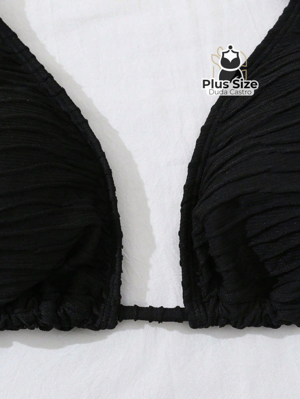 Kit de 2 Top de Biquíni Cortininha Plus Size - SÓ A PARTE SUPERIOR Kit de 2 Top de Biquíni Cortininha Plus Size - SÓ A