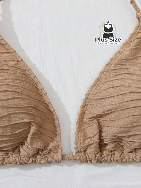 Kit de 2 Top de Biquíni Cortininha Plus Size - SÓ A PARTE SUPERIOR Kit de 2 Top de Biquíni Cortininha Plus Size - SÓ A