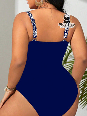 Maiô Com Detalhe Em Estampa Floral Plus Size