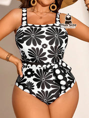 Maiô Com Estampa Floral E Alças Plus Size G
