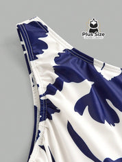 Maiô Manga Única Com Detalhes Franzida Plu Size
